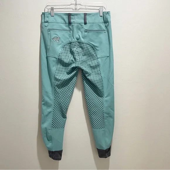 SMARTPAK Women’s Sea Foam Green Equine Breeches Dressage Esquestrian Size 30R - Picture 3 of 9